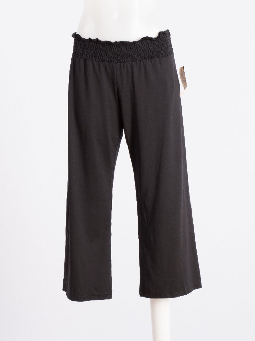 S & D Black Wide Leg Cropped Pants, US S